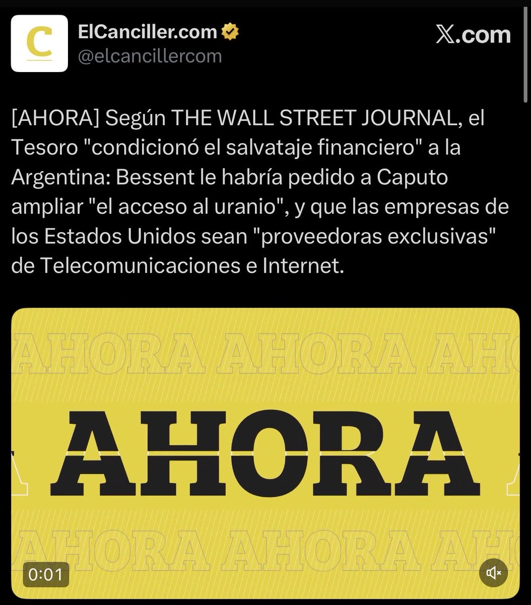 “URANIO” 

Porque se confirmó que Caputo mintió y tenemos que entregar nuestro uranio a cambio del salvataje al gobierno de Javier Milei.