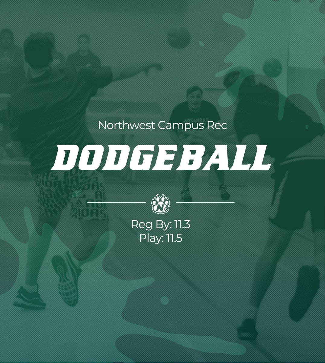 NWCampusRec's tweet image. Lots of fun tournaments coming up! Don’t miss out on…

Ultimate Frisbee 🥏: Reg by 11/02, Play 11/04 @ Hughes Fieldhouse
Dodgeball 🤾🏻‍♂️: Reg by 11/03, Play 11/05 in the SRC
Holiday Hoops 🎅🏻🏀: Reg by 11/12, Play begins in the SRC on 11/14

Register on IMLeagues!! #campusrec