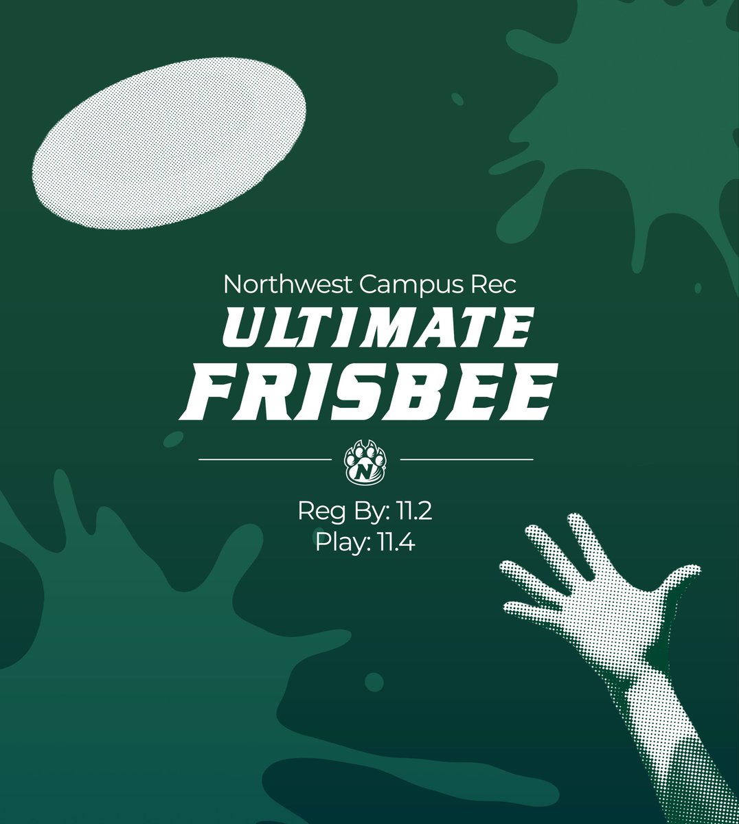 NWCampusRec's tweet image. Lots of fun tournaments coming up! Don’t miss out on…

Ultimate Frisbee 🥏: Reg by 11/02, Play 11/04 @ Hughes Fieldhouse
Dodgeball 🤾🏻‍♂️: Reg by 11/03, Play 11/05 in the SRC
Holiday Hoops 🎅🏻🏀: Reg by 11/12, Play begins in the SRC on 11/14

Register on IMLeagues!! #campusrec