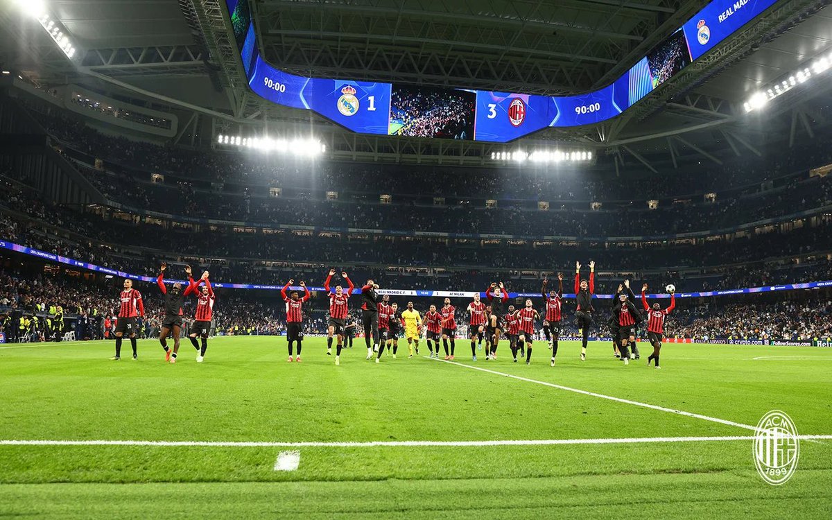 S21ACM's tweet image. لستَ الميلان حتى تستطيع الانتصار على ريال مدريد في السنتياغو برنابيو ❤️