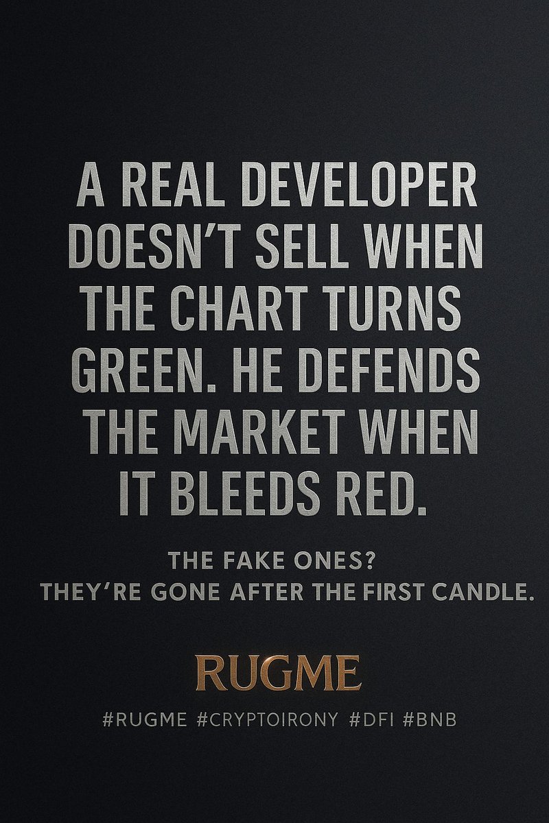 FunRugme's tweet photo. Still Rugme Not Rugpul

#RUGME #CryptoMirror #BNB https://t.co/LCvZRkwRsy