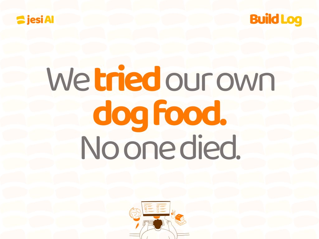 jesi_ai's tweet photo. We did something every product team talks about but few actually enjoy in sprint 4: dogfooding.
We used our platform, as teachers would. It was frustrating. And it was exactly what we needed.
Dive into the mess and learnings here: https://t.co/pZWXPer4NF
#JesiAI #BuildLog https://t.co/g3qZf5Teqc