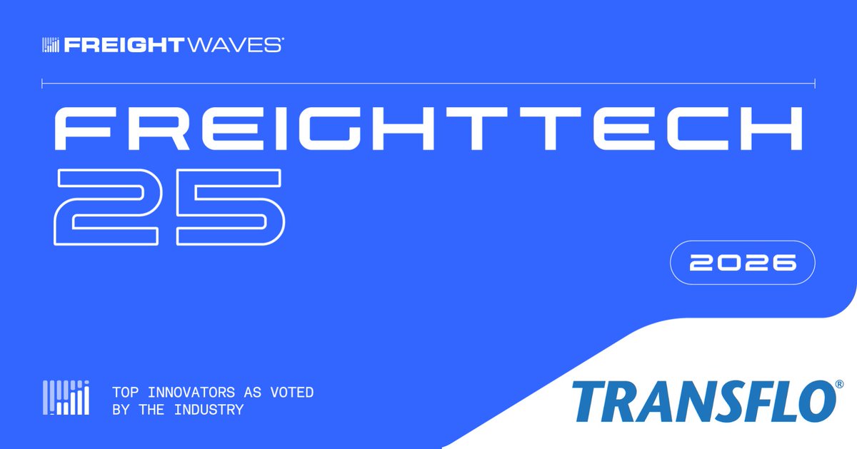 PegasusTRANSFLO's tweet image. We&apos;re honored to be named a 2026 FreightTech 25 winner by @FreightWaves!
 
A huge thank you to our customers, partners, and employees who make innovation possible every day.
 
Read more here: bit.ly/4qmLGlD
 
#FreightTech25 #FreightTech #Trucking