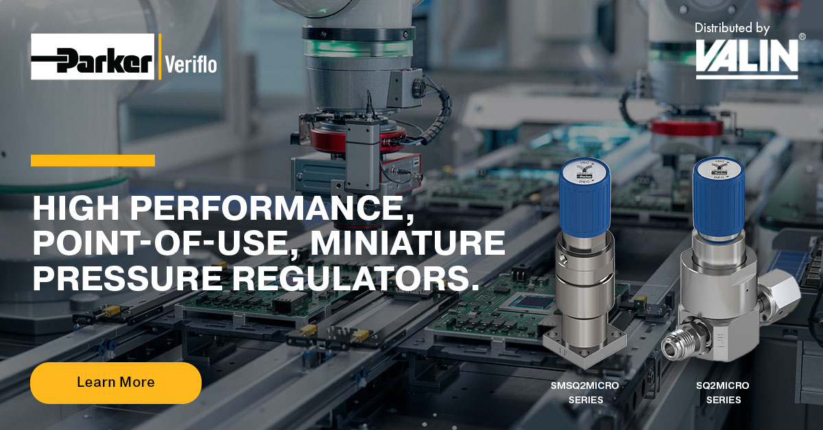 ValinCorp's tweet image. Parker Veriflo’s SQ2Micro regulator delivers high performance in a compact design. With excellent repeatability, stability &amp;amp; step response, it optimizes space for semiconductor setups.

➡️ okt.to/gafkP0

#processline #miniatureregulator #processcontrol

@ParkerProcess