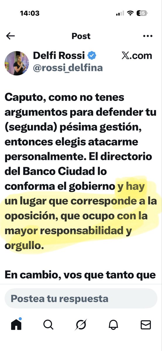 SupervisorAM_'s tweet photo. @nacholastrabaez Che  ya lo  aclaró ella misma! DELFI esta ahí por acomodo, por un lugar, una banca de la oposición lo dijo ella misa🤡 https://t.co/xu1pchmoGe