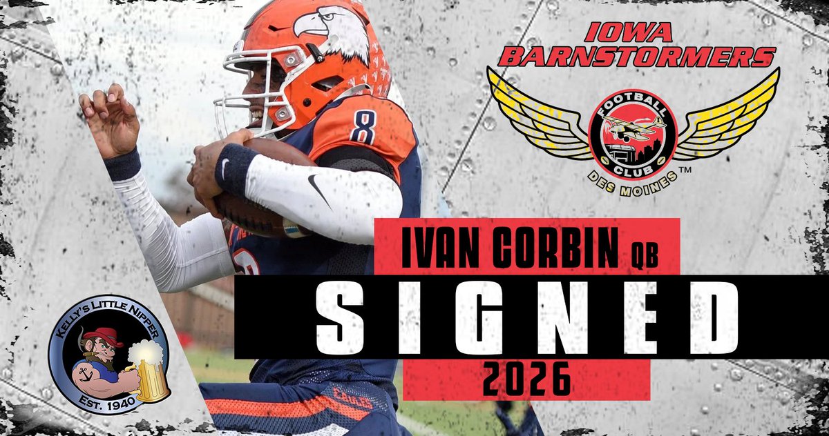 Quarterback Ivan Corbin has joined the Iowa Barnstormers 2026 roster.

Read more ➡️ bit.ly/4otA3HF