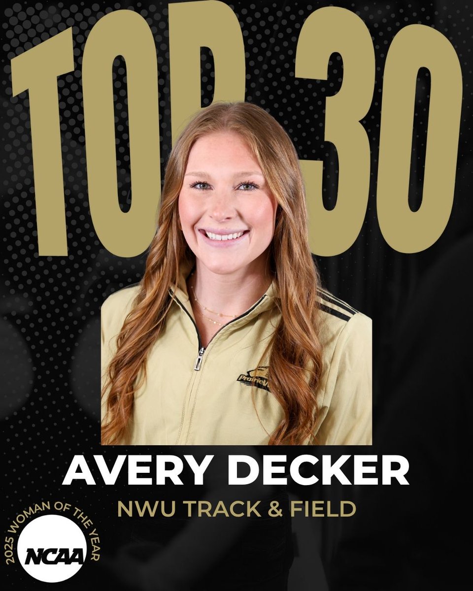 One of the best in the nation.

Avery Decker represents Nebraska Wesleyan as one of 30 finalists for the 2025 NCAA Woman of the Year Award. This marks back to back years of NWU having a top-30 finalist!

nwusports.com/news/2025/10/2…