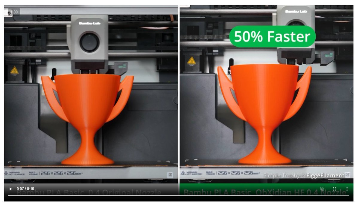 jammsen's tweet photo. @E3DOnline @OfSecondson @BambulabGlobal @DBNozzles 1/4 Hey @E3DOnline i have to chime in here and support @OfSecondson with what its beeing said. You and @BambulabGlobal sell this nozzle on https://t.co/kcQH2yL9bp and the claim that the print is 50% faster done, which is a full-out/flat-out lie to buying customers! https://t.co/l7prJQUgkw