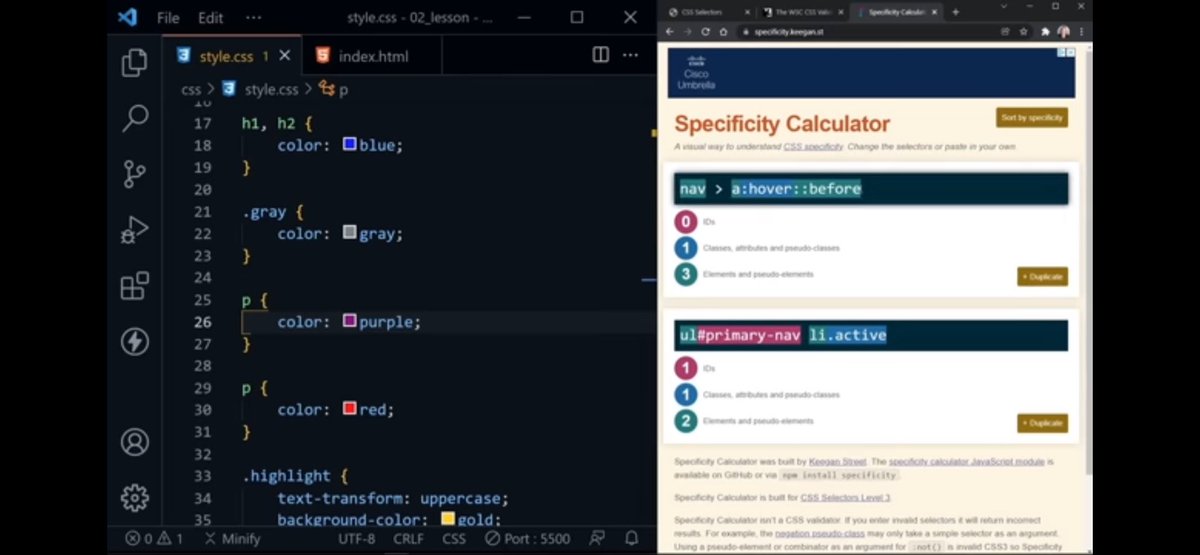 davetmaverick's tweet image. Day 1 of learning CSS.
Well, not really Day 1, started few days ago. Introduction and Selectors ✅