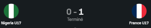 fenottes's tweet photo. [Sélection - Coupe du monde U17]
Nigeria 🇳🇬0-1🇫🇷 France
 #Moreau-Tranchant a joué tout le match
 #Marmillot a joué la seconde mi-temps
 #Fathallah est entrée à la 54ᵉ et a marqué le but français
 #Lambert était sur le banc https://t.co/wCwuL9I4ug