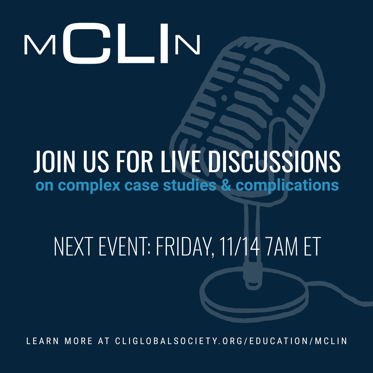CLI_Global's tweet image. Join us Friday, November 14th for MCLIN, the Multidisciplinary CLI Network LIVE monthly discussion, for complex case studies and complications dedicated to Critical Limb Ischemia.

Learn more &amp;gt;&amp;gt; ow.ly/yn4a50XgA6c