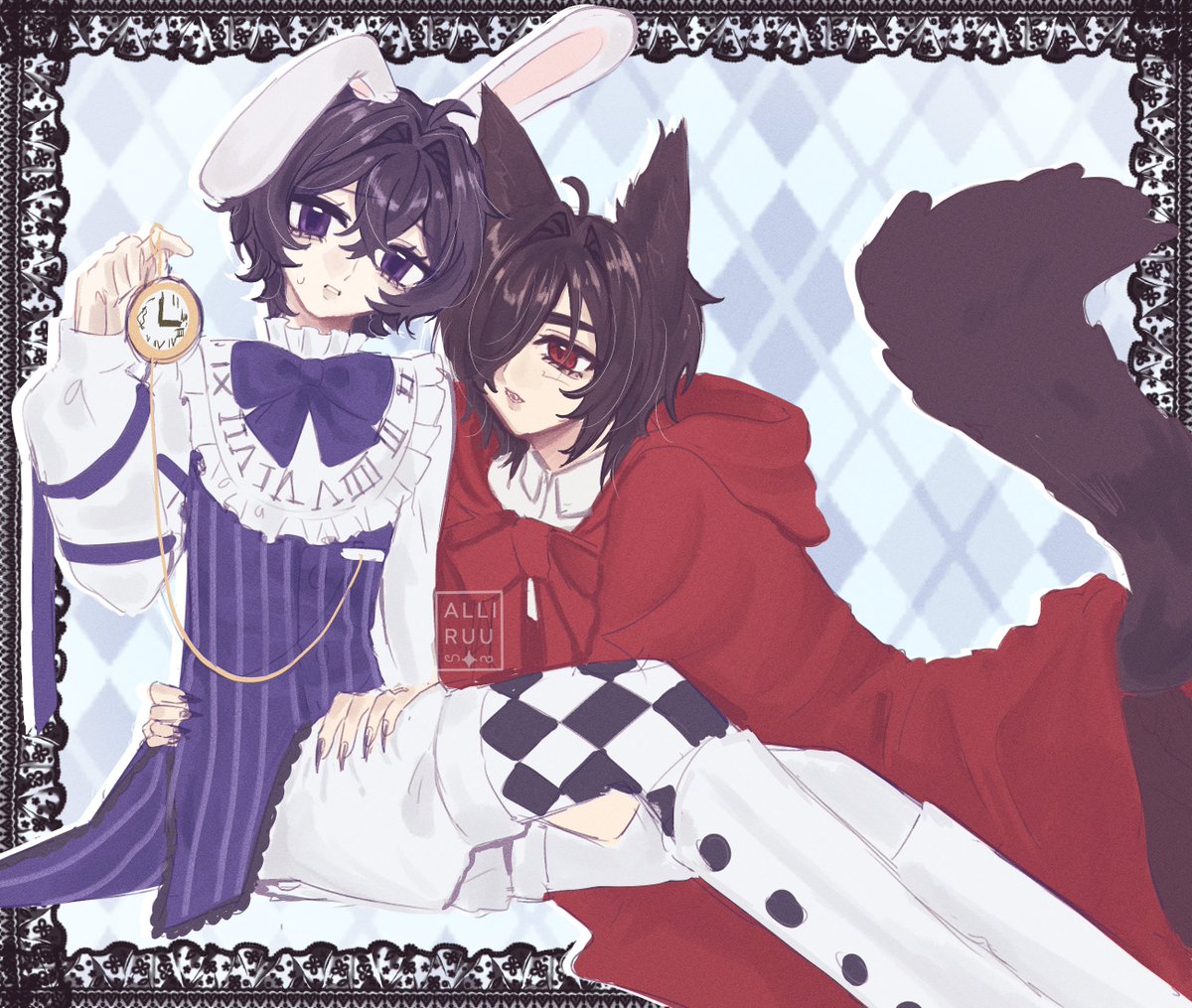 bunny and wolf...halloween teehee