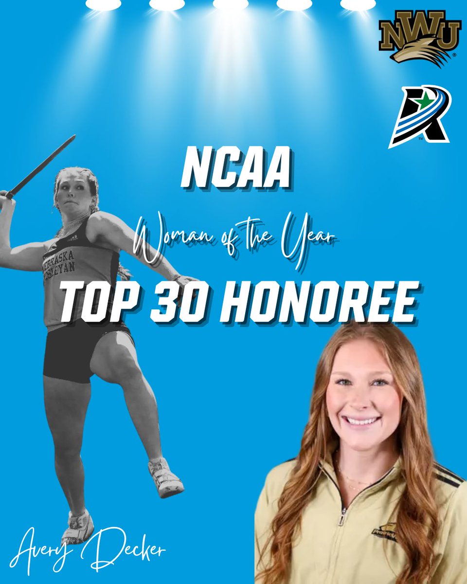 🚨: 𝗧𝗵𝗲 𝗕𝗲𝘀𝘁 𝗼𝗳 𝘁𝗵𝗲 𝗕𝗲𝘀𝘁.

<a href="/NWUSports/">Nebraska Wesleyan University Athletics</a> Avery Decker has been named a Top 30 Honoree for the prestigious <a href="/NCAA/">NCAA</a> Woman of the Year Award!

#rollrivers