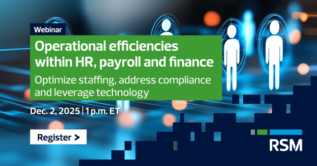 Discover how HR and payroll outsourcing drive agility and resilience. RSM’s webinar covers staffing models, compliance, global accounting and tech. Gain insights and register today. rsm.buzz/4qG7lWf