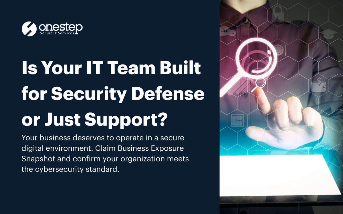 onestepsecureit's tweet image. 👉 Learn how proactive, high-quality IT support can strengthen your bottom line for good:
hubs.ly/Q03P2Dgj0
#ITSupport #Cybersecurity #BusinessContinuity #Leadership #MSP #OperationalExcellence #OneStepSecureIT #DigitalTransformation