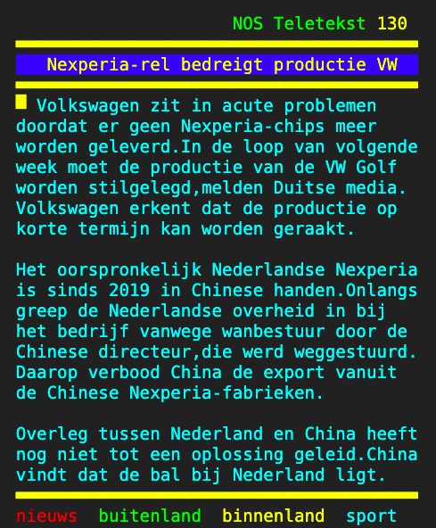 Gefeliciteerd <a href="/MinPres/">Dick Schoof</a> Schoof! 

Je zal de geschiedenisboeken ingaan als de Nederlandse premier die de Duitse autogigant Volkswagen de nekslag gaf.