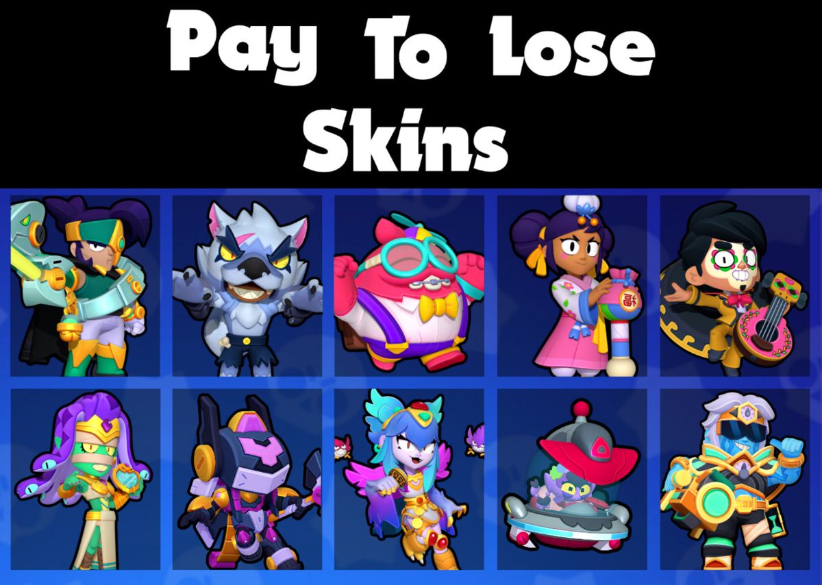 EclairBleu6's tweet photo. Here Are 10 Skins Who Are/Used To Be Pay2Lose 
(Explanation in the replies) https://t.co/VNgcRZAprK