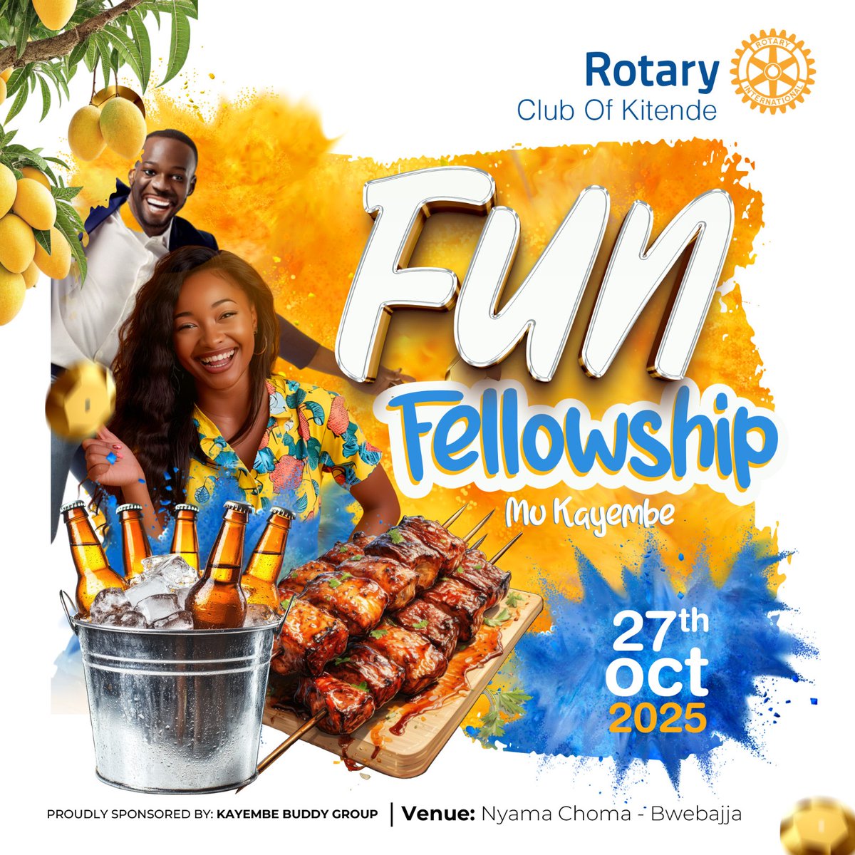 Here's a fun and engaging invitation:
 
It's time to get together and have some fun! 🎉🎧 🎼🎸 We excited to invite you all to a fun fellowship where we can relax, laugh, and enjoy each other's company

#Kitendeinaction
#funfellowship
#kayembeinaction