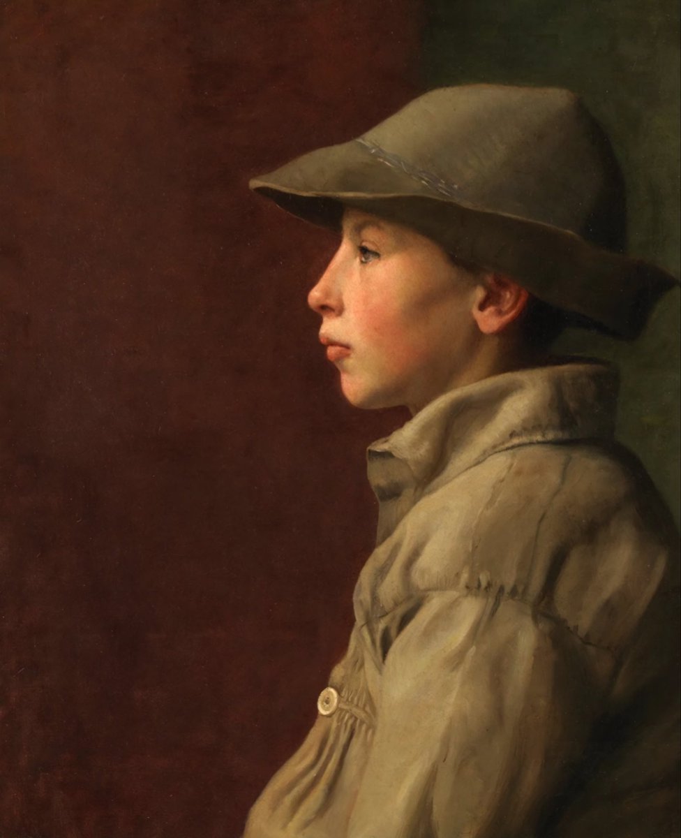 Thursday #PortraitChallenge! ✍️

 'A Cornish Boy’, painted in oil on canvas by Harold Knight in 1917

en.wikipedia.org/wiki/Harold_Kn…

maasgallery.co.uk/artworks/9822-…

via <a href="/ahistoryinart/">Richard Morris</a>