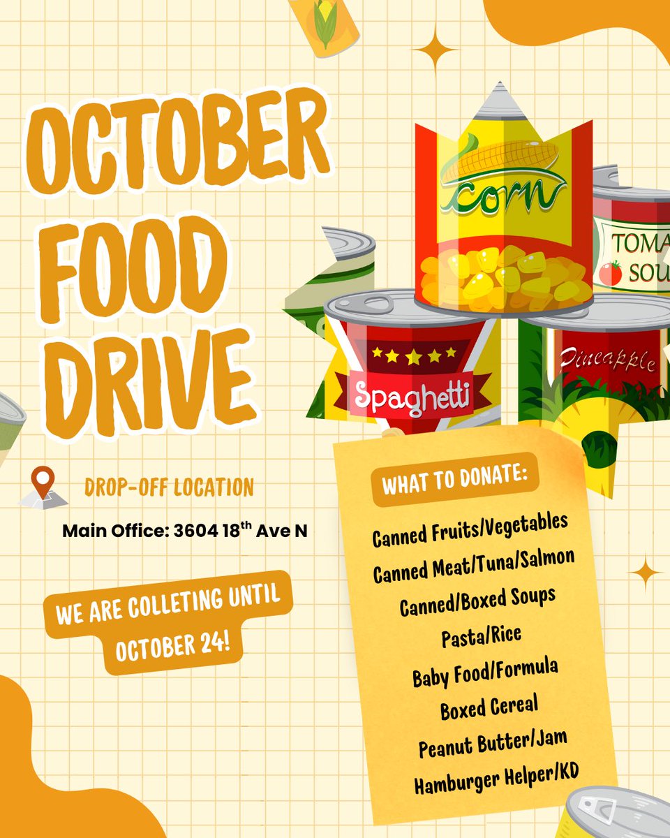 Our Food Drive for the #interfaithfoodbank is still going! Please help us support our community by dropping off non perishable food items. #community #yql #fooddrive #support