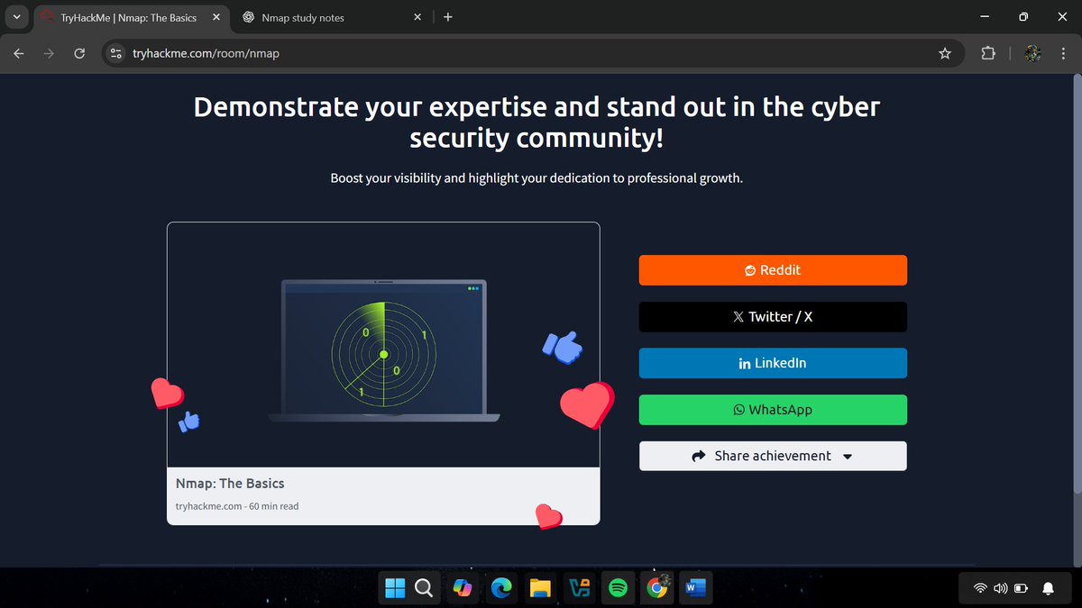 MRM_Cyber's tweet image. Becoming a Security Researcher with @4osp3l as My Mentor — Day 13

- Completed TCPdump and Nmap basics on TryHackMe.

- Practiced packet capture, host discovery, and port scanning.

- Learned how both tools reveal different layers of network activity.