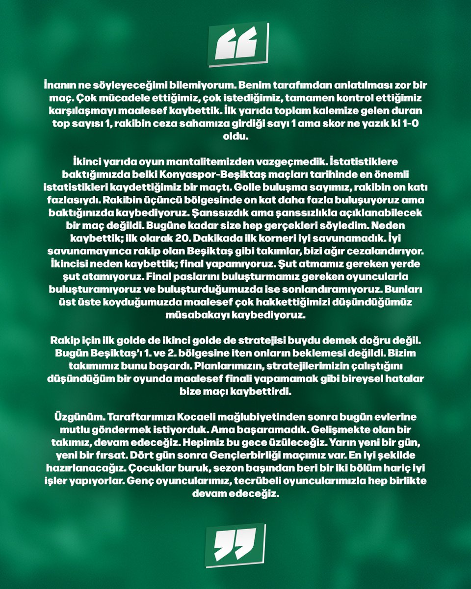 Devam etme kardeşim git bu takımdan