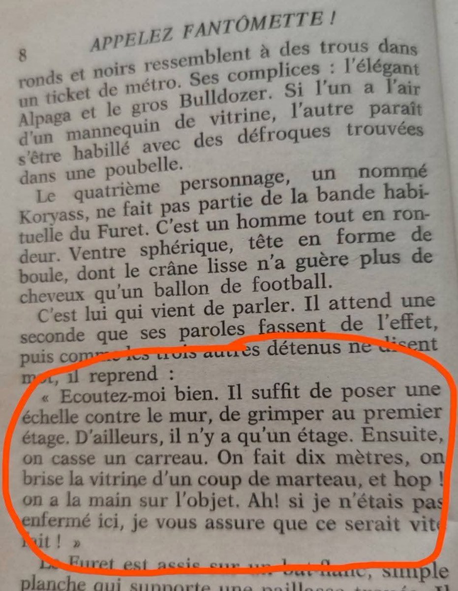 C'était déjà écrit dans Fantômette !
Le plan du vol de bijoux au Musée du Louvre à Paris a été publié en 1961 par Georges Chaulet. L'écrivain français décrit dans ce livre comment entrer au Louvre pour voler un diamant sans être pris, en un temps record.