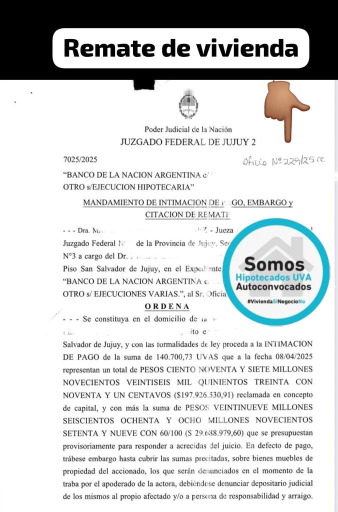<a href="/RobertoOsvBo/">Roberto Bo</a> <a href="/clarincom/">Clarín</a> <a href="/hipotecadosuva/">@HipotecadosUVANacional</a> <a href="/ezeatauche/">Ezequiel Atauche</a> <a href="/jfrejal/">Fernando Rejal</a> <a href="/SenadoArgentina/">Senado Argentina</a> Deben suspender estos créditos del mal. <a href="/hipotecadosuva/">@HipotecadosUVANacional</a> los padecemos bajo la mirada cómplice del arco político. Tenemos cajoneada 1media sancion y ya hay procesos d ejecución. <a href="/ditulliojuli/">Juliana di Tullio</a> <a href="/ceciliamoreauok/">Cecilia Moreau</a> <a href="/gerpmartinez/">GERMAN MARTINEZ</a> <a href="/carentepp/">Caren Tepp</a> <a href="/alevigo/">Alejandra Vigo</a> <a href="/ljuez/">Luis Juez</a> <a href="/LucilaCrexell/">Lucila Crexell</a> <a href="/LuciaCorpacci/">Lucía Corpacci</a>