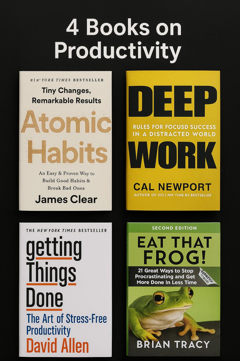 1Bookism's tweet image. 4 Books on Productivity:
- Thread 🧵
