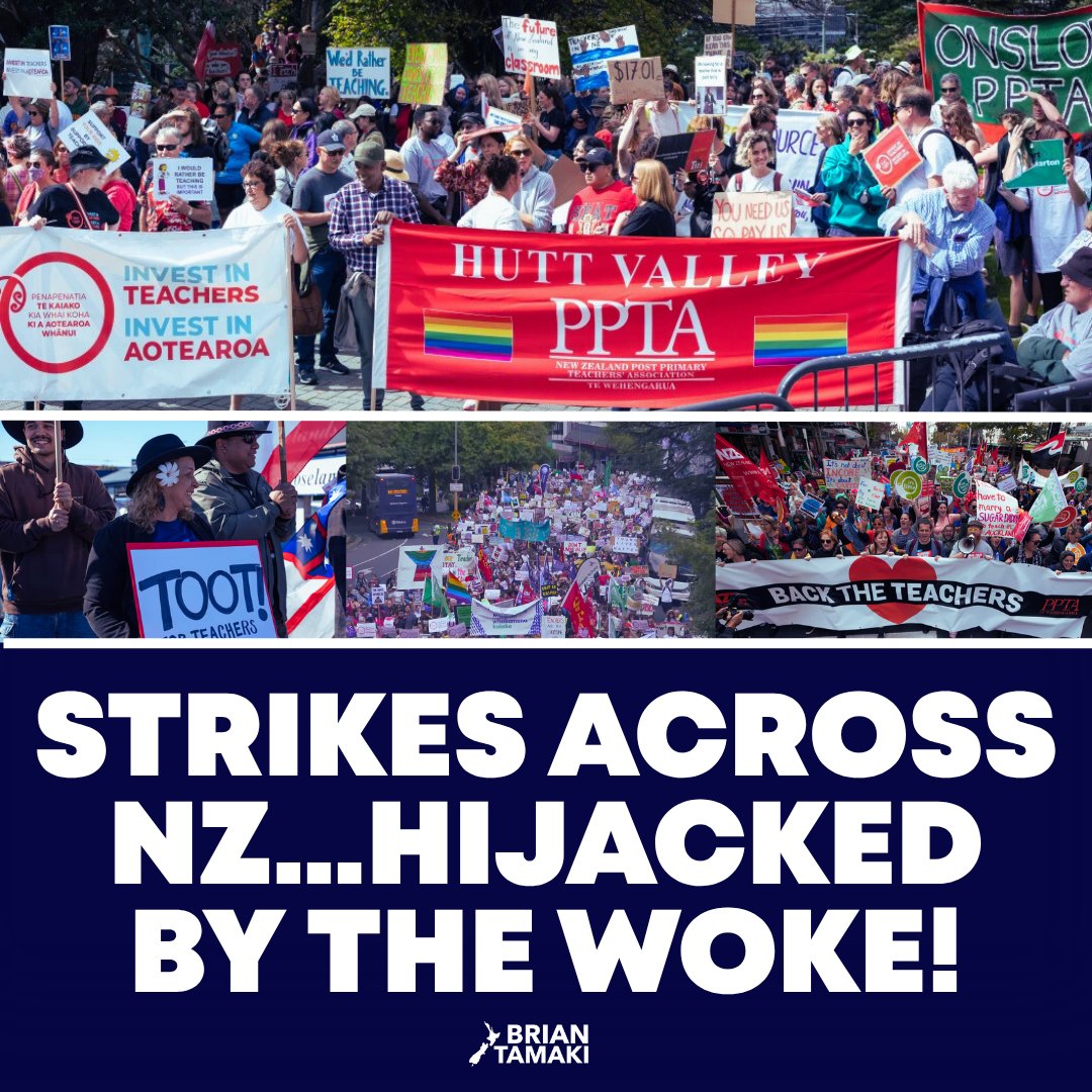 Strikes Across NZ…Hijacked by the Woke!

I agree…teachers, doctors, nurses deserve better pay.
But the unions have completely stuffed it.
Hijacked by politics.
Driven by Labour, Greens, and every woke left-wing activist with a megaphone.

And this Government’s no