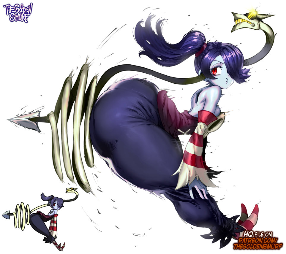 Redrew Squigly’s hip attack (from Skullgirls).