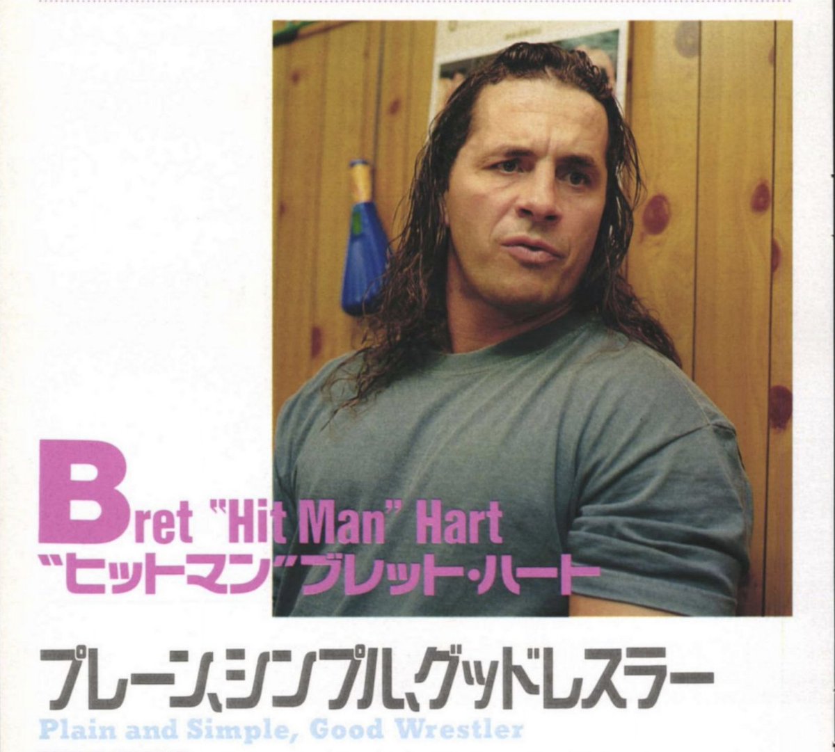 I took on an incredible project recently: helping document the singles career of Bret Hart in the WWF. 

I watched all of his matches and our team talked to him for tens of hours.

It's ruined watching wrestling for me a little—no one around today is nearly as good as Bret was.