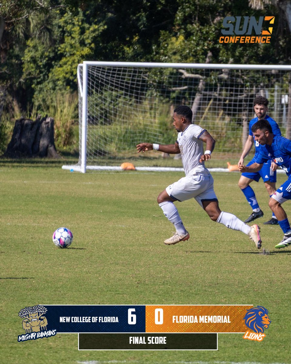 Senior Day DUB!!!! 

Yet another offensive explosion <a href="/NCFBanyansmsoc/">NCF Men’s Soccer</a>! 

#GoMightyBanyans #soccerinthesun☀️😎🌴