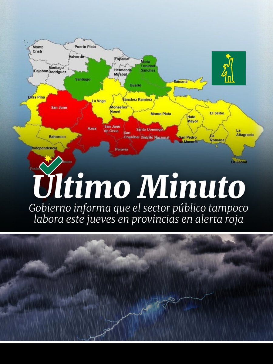 🔴 | #ÚltimoMinutoDL | Gobierno informa que el sector público tampoco labora este jueves en provincias en alerta roja

#DiarioLibre #ActualidadDL #ClimaDL #Lluvias #TormentaMelissa #PlanetaDL