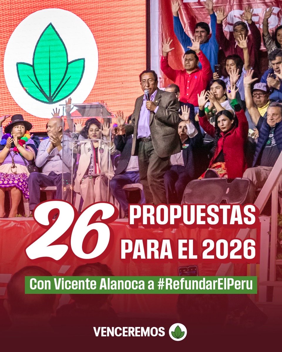 ¡Basta de terruqueo y desinformación! ¡Debatamos en base a propuestas! Aquí están nuestras 26 PROPUESTAS PARA #RefundarElPerú EL 2026. Te invito a revisarlas y sumarte a la lucha por recuperar el Perú para el buen vivir de todos los peruanos y peruanas 
👉🏽 url-shortener.me/7QLZ