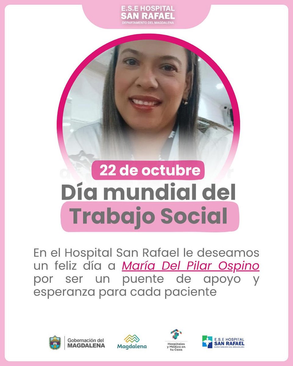 ESESANRAFAEL's tweet photo. En el Hospital San Rafael celebramos hoy a María del Pilar Ospino, nuestra trabajadora social, por su compromiso, empatía y dedicación con cada paciente y familia. 👏🏼💙

¡Gracias por recordarnos que cuidar también es escuchar, acompañar y tender la mano con calidez humana! https://t.co/pO9QYKqOo9