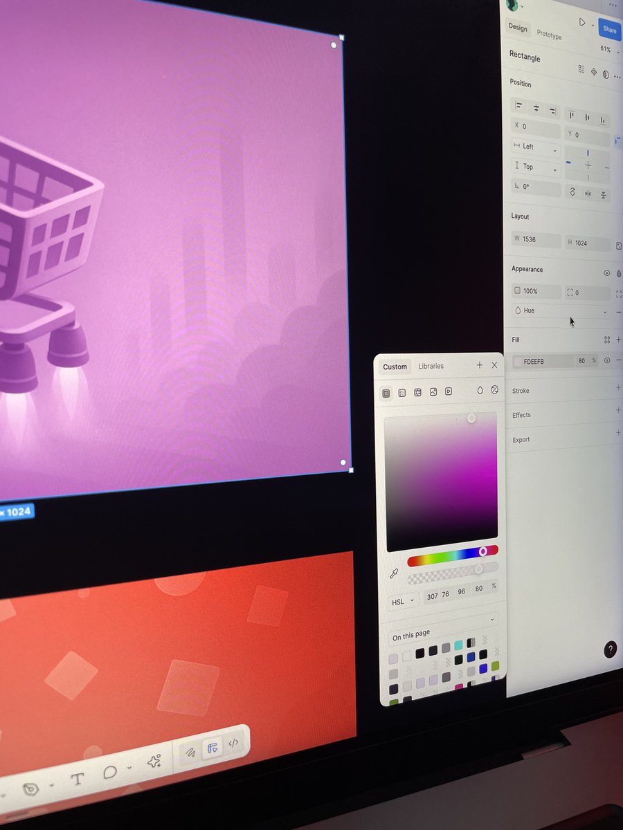 TrippleOh7's tweet image. I added rectangle layers ontop of some generated image to act as color filter
Some images needed more contrast and saturation, other images were color tweaked with similar method 👇