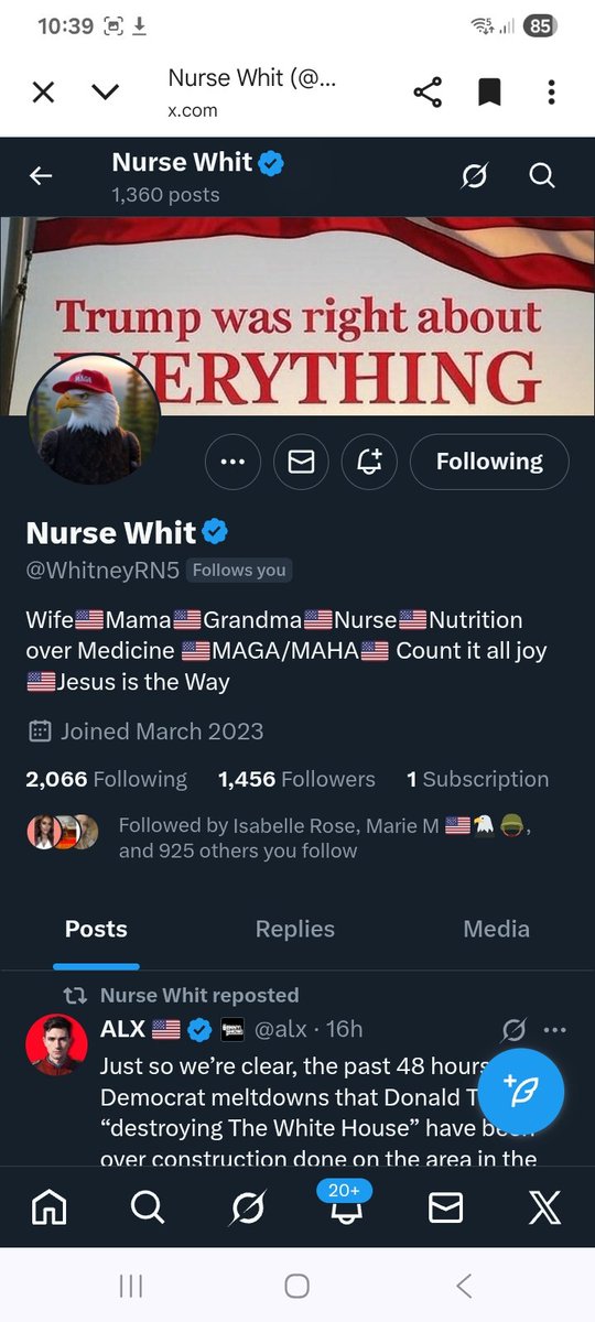 Can we find some new friends for <a href="/WhitneyRN5/">Nurse Whit</a> who is looking to connect with more people 
F&amp;R
💪🫶👊💯💥🇺🇸