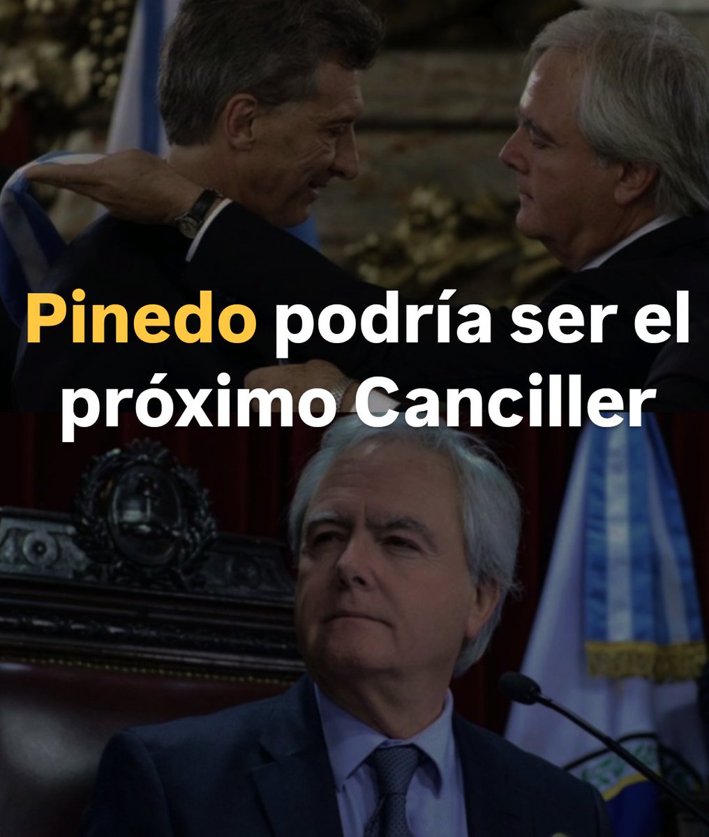 NO_SOMOSBOLUDOS's tweet photo. PINEDO SERÁ CANCILLER??????? https://t.co/r2KGHeAwsC