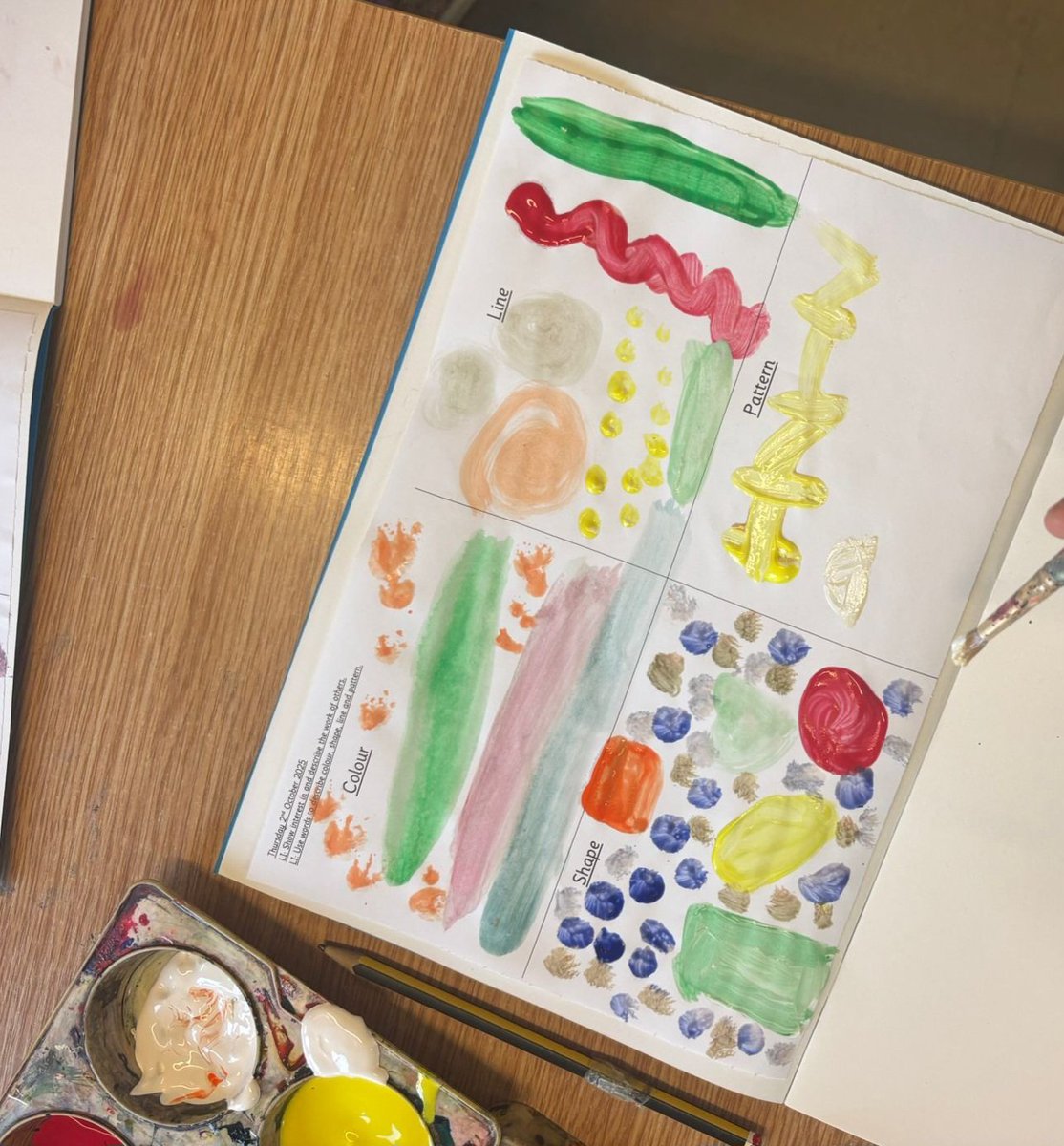 Year 2 have been exploring the outdoor environment for natural vs man made objects. They explored the formal elements of art in preparation to create a piece of art which demonstrates natural and man made objects as well as the formal elements of art.