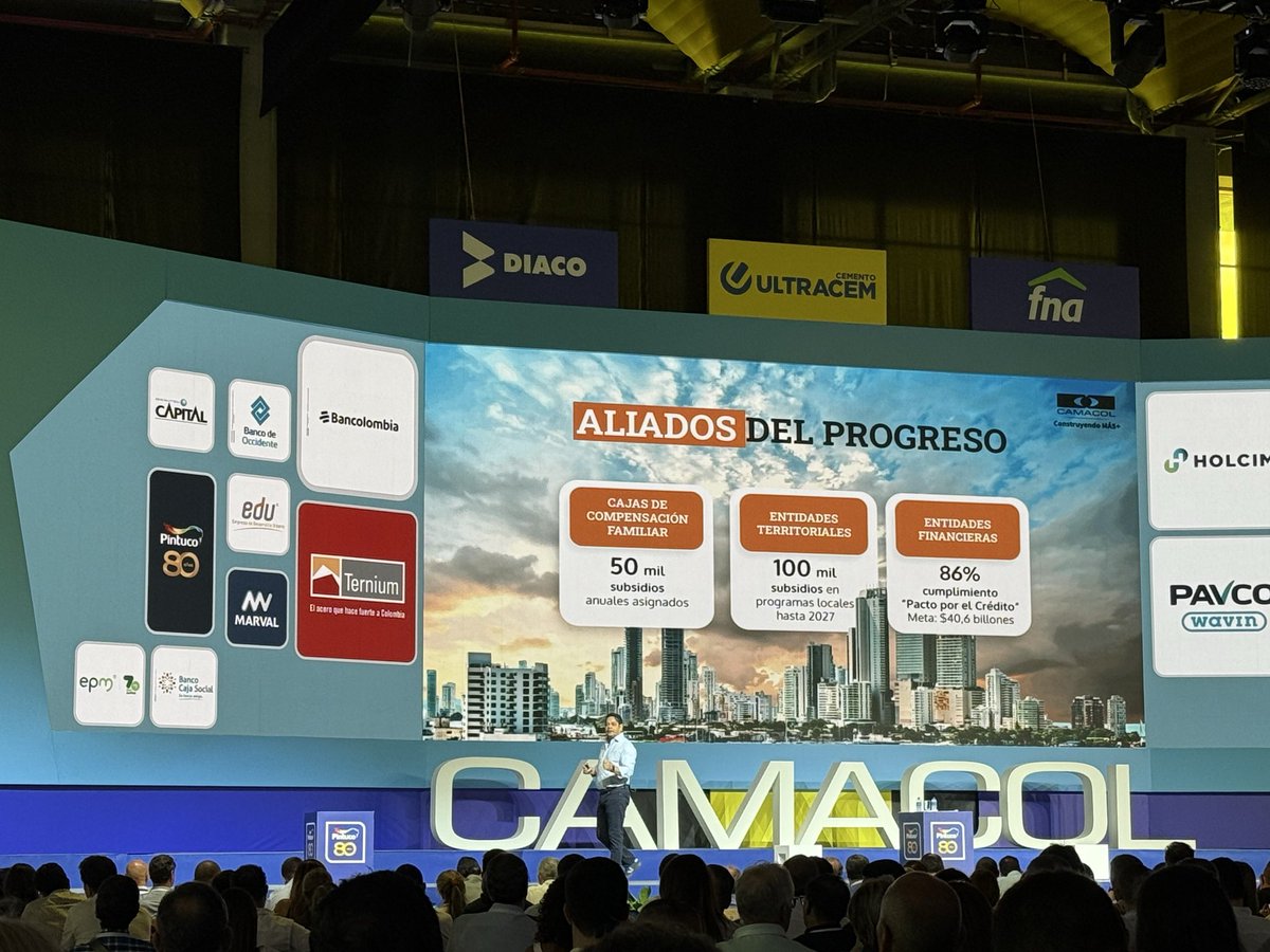 Desde hoy acompañamos el Congreso Colombiano de la Construcción 2025 de <a href="/CamacolColombia/">Camacol Colombia</a>.

Trabajando juntos, continuaremos impulsando el crecimiento del sector y generando vivienda para todos los colombianos.

En <a href="/Ternium/">Ternium</a> asumimos con orgullo nuestra responsabilidad: 1 de cada 3