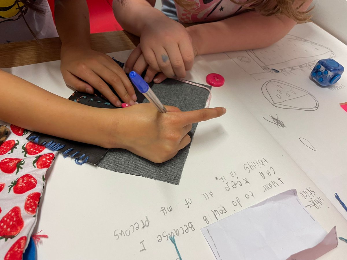 Year 3 have been designing and making Stone Age leather bags in Design and Technology.