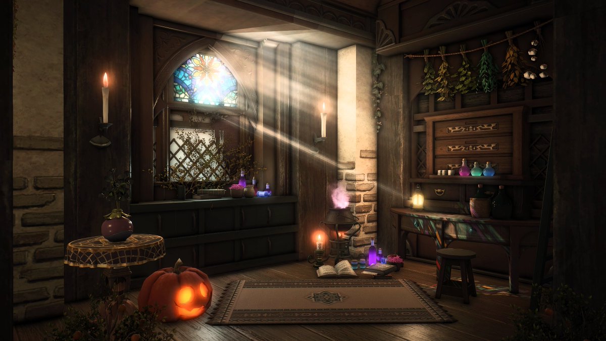 DaenyLove's tweet photo. "Witch's Brew" [S]🪴🧹🍄

#FF14ハウジング #FF14housing #HousingEden #hgxiv #daenylovehousing https://t.co/PgEOQlKzBE