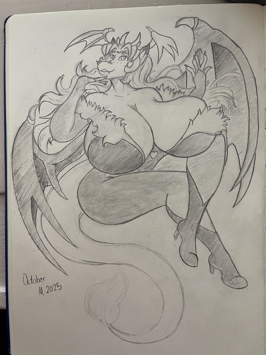 Apologizes for the silence. College been beating me down with books and work… 
Bright side, been in a Darkstalkers mood so I drew Yuasa as Morrigan for Halloween. Will include a digital version soon.