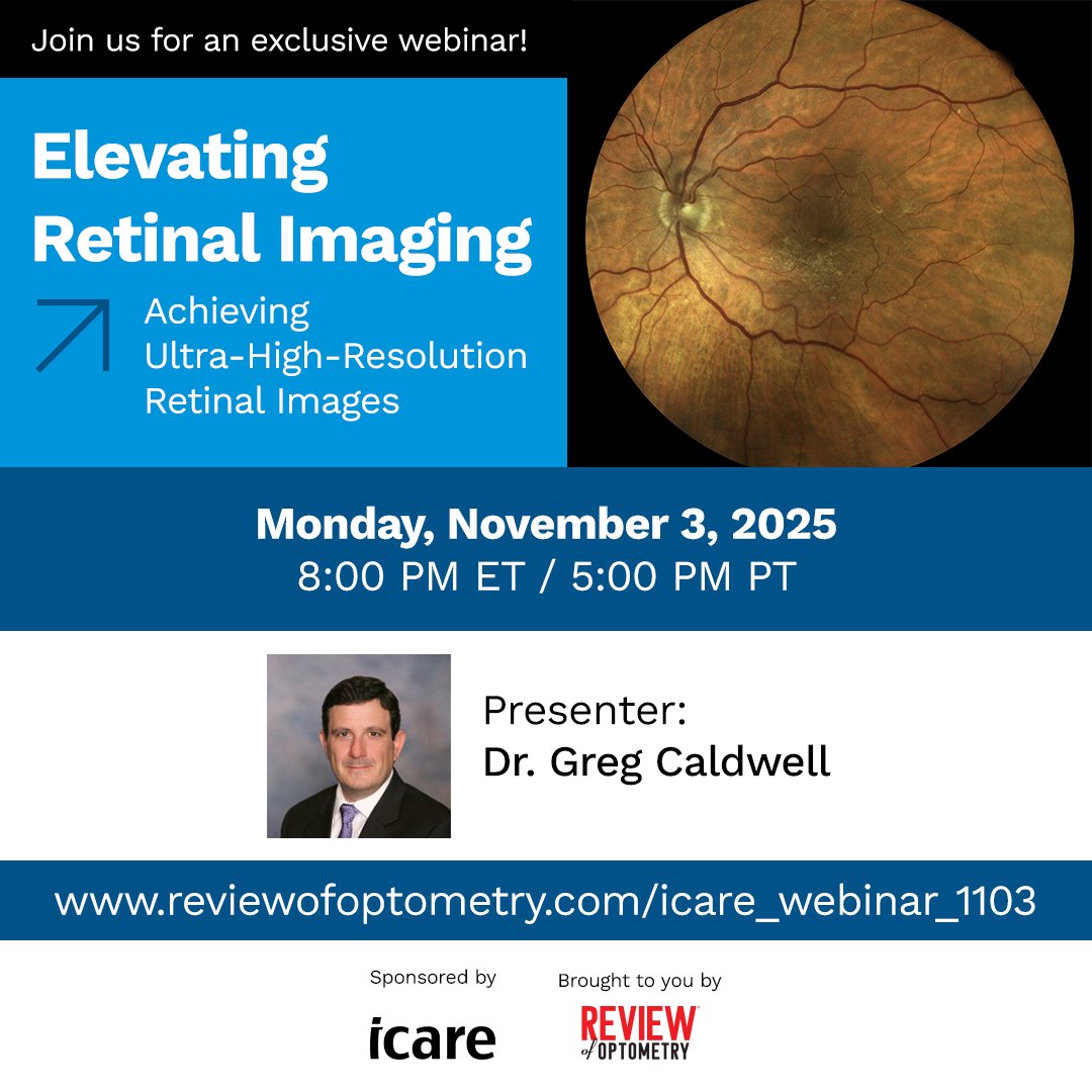 revoptom's tweet photo. #PaidPartnership Ready to elevate your retinal imaging skills? Join Dr. Greg Caldwell for an in-depth look at how Ultra-High-Resolution technology is redefining retinal care.
🎓 Register here: https://t.co/LsGDWePE6k
#OptometryWebinar #RetinaCare #EIDON https://t.co/ZRLBxbc4zK