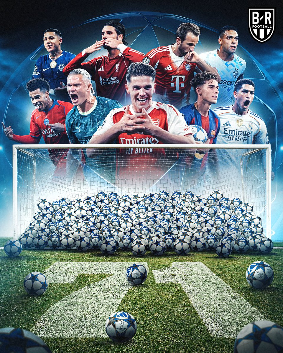 brfootball's tweet image. A record SEVENTY-ONE goals were scored in matchday 3 of the Champions League 😍