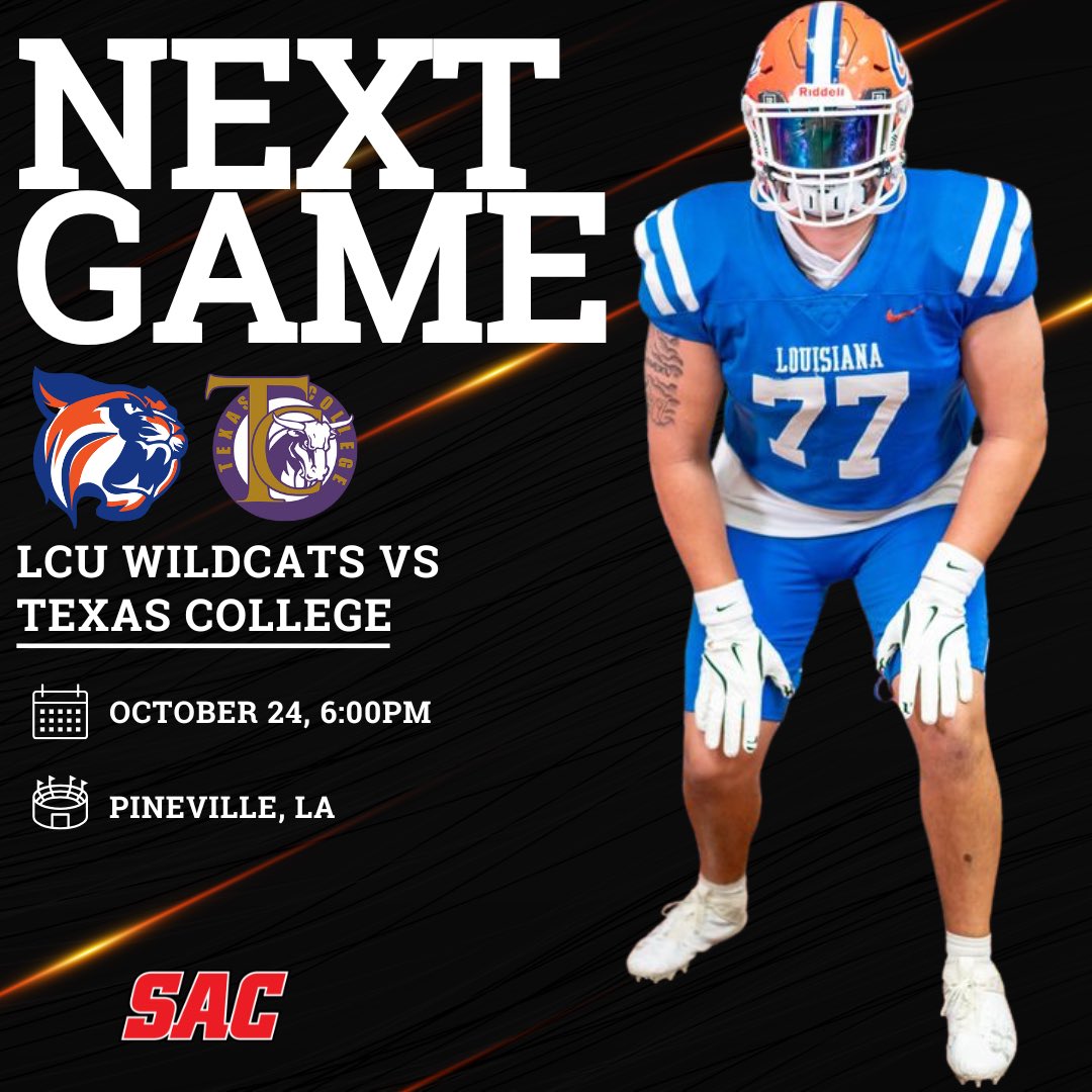 Next up, Texas College! 
This week’s game is now moved to Friday due to weather concerns. Be sure to show your support Friday evening under the lights! #clawsup