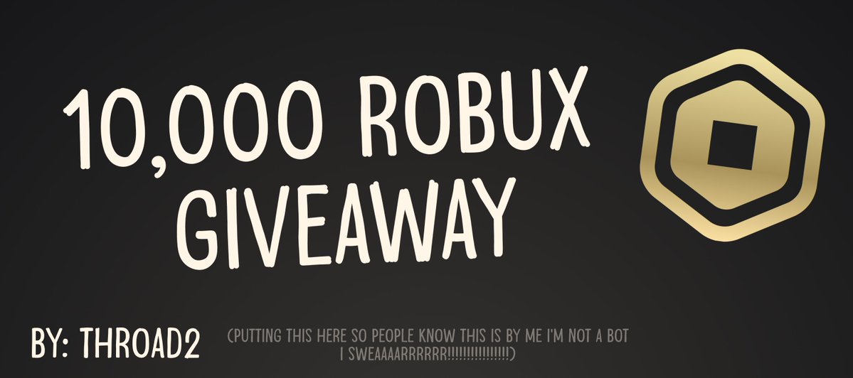 throad2's tweet image. 💸10,000 ROBUX GIVEAWAY! 💸
To enter:
1. Like + RT this tweet.
2. Comment your username and profile link.
3. Join my group "Cabbit Nation" (Check replies!)
If my group gets to 1k, winner will be announced and I'll do another giveaway!
#ROBLOX #robux #RobloxDev #RobuxGiveaway