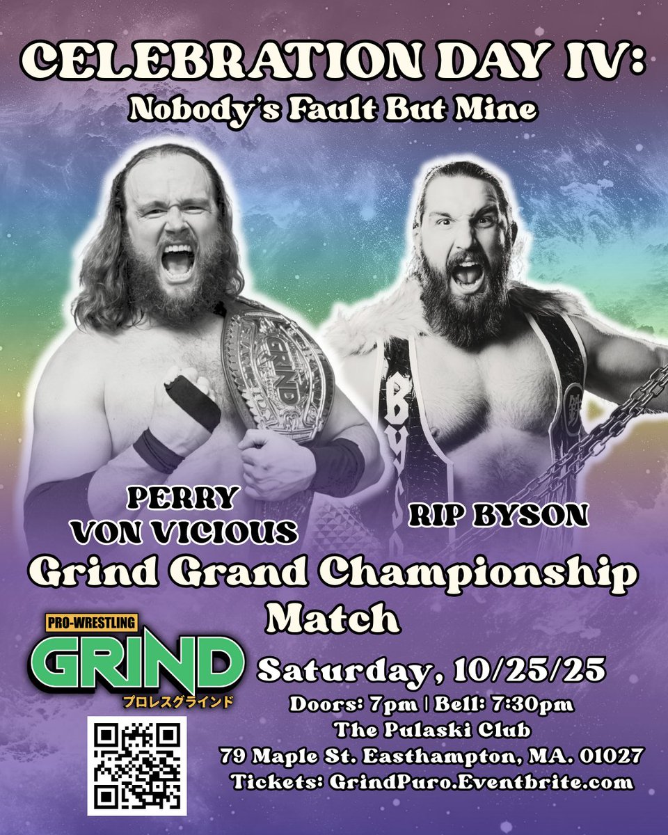 PerryVonVicious's tweet image. Tonight at 8:30pm, I'll be live, doing a watch along of some classic PVV vs. Rip Byson matches.
This is both, in honor of @RipFNByson's birthday today, and to help get hyped for our main event championship match at @GRINDpuro this Saturday!