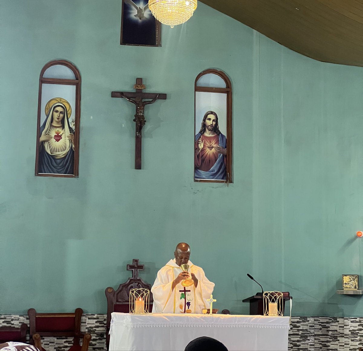 Joined St. John Paul II community at Danfa to celebrate the feast day of Poland Saint.